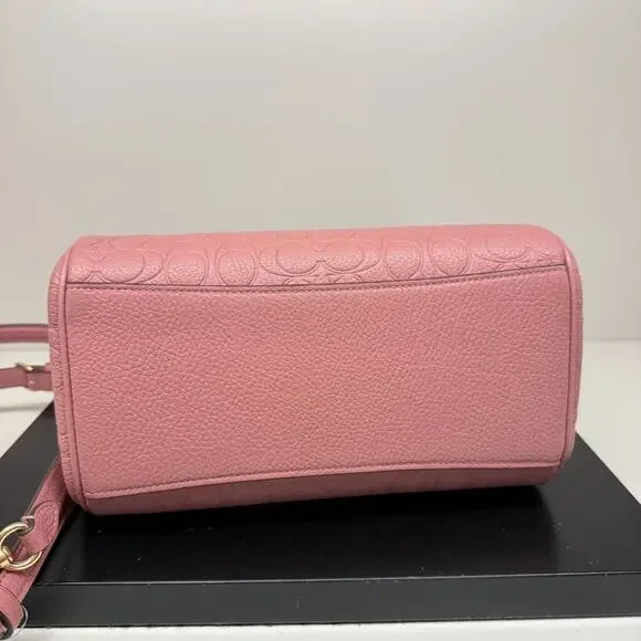 Coach Rowan Satchel Bag In Signature Leather CCD50 Peony